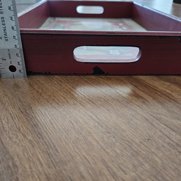 Wooden tray, vintage style, Parisian French café design. New. - Picture 5 of 6